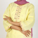 Women's Jacquard 2Pcs Suit - Yellow, Women Shalwar Suits, Chase Value, Chase Value