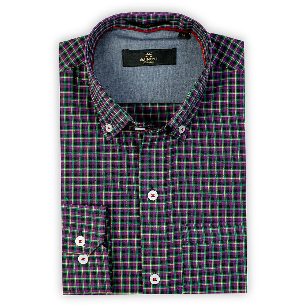 Eminent Men's Check Shirt - Purple, Men's Shirts, Eminent, Chase Value