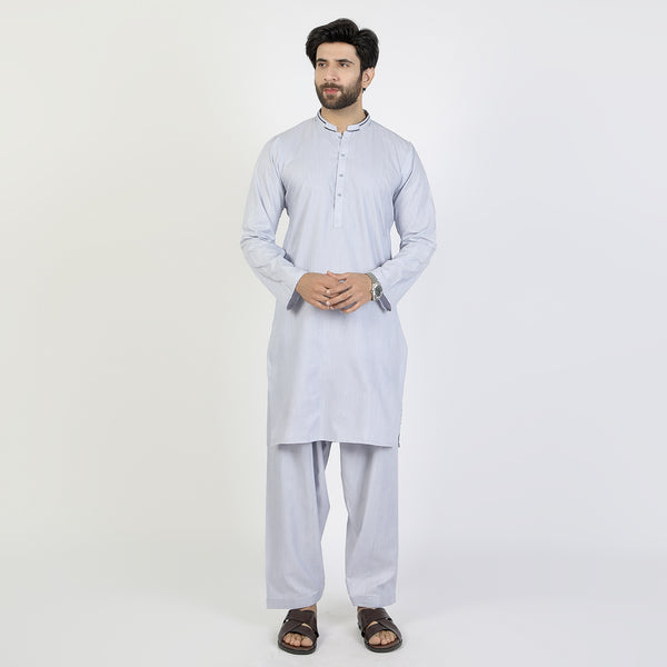 Men's Slim Fit Shalwar Suit - Blue