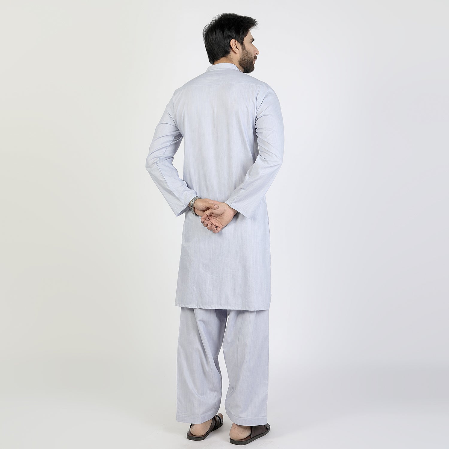 Men's Slim Fit Shalwar Suit - Blue, Men's Shalwar Kameez, Chase Value, Chase Value