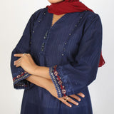Women's Dorya 2Pcs Suit - Navy Blue, Women Shalwar Suits, Chase Value, Chase Value