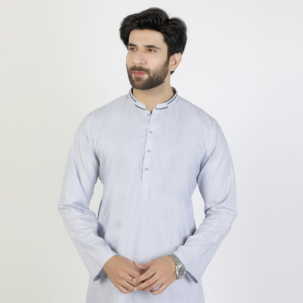 Men's Slim Fit Shalwar Suit - Blue