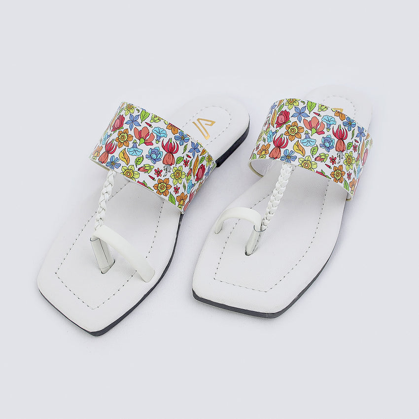 Girls Slipper - White