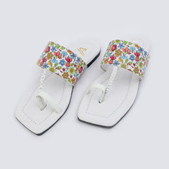 Girls Slipper - White