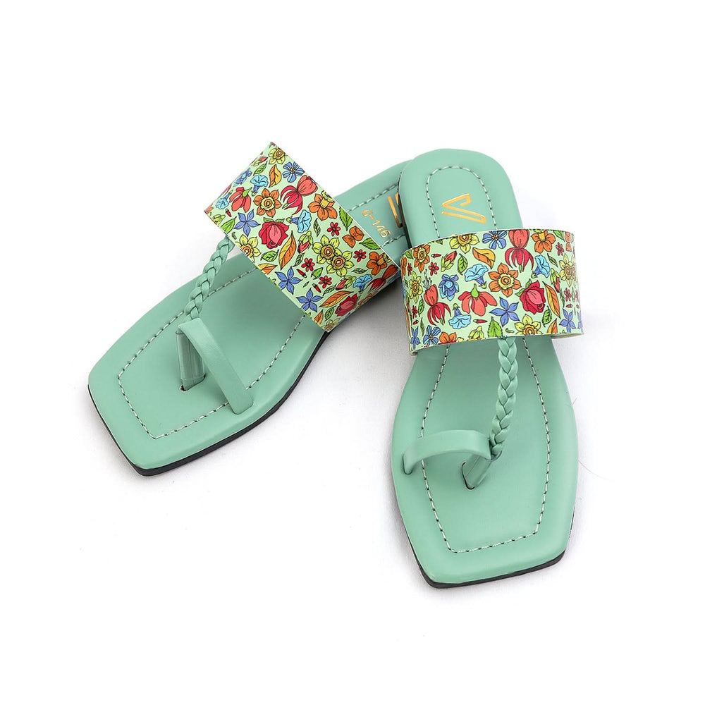 Girls Slipper - Green, Girls Slippers, Chase Value, Chase Value