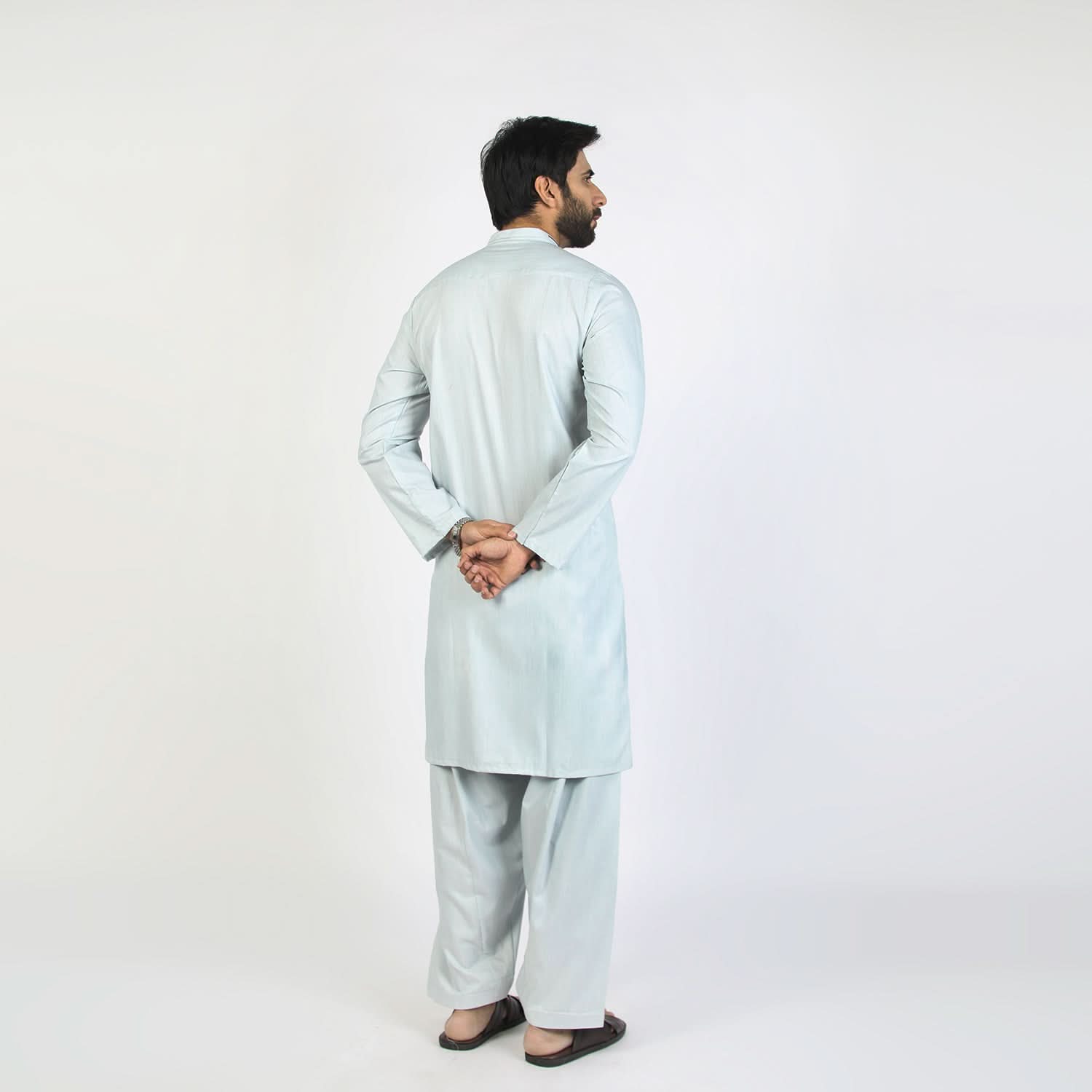 Men's Slim Fit Shalwar Suit - Aqua, Men's Shalwar Kameez, Chase Value, Chase Value