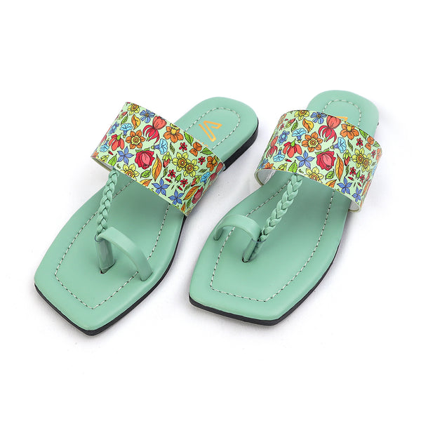 Girls Slipper - Green