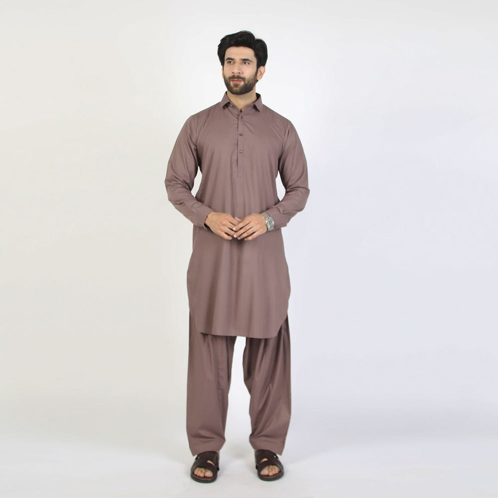 Eminent Men's Kameez Shalwar Plain Suit - Warm Grey, Men's Shalwar Kameez, Eminent, Chase Value