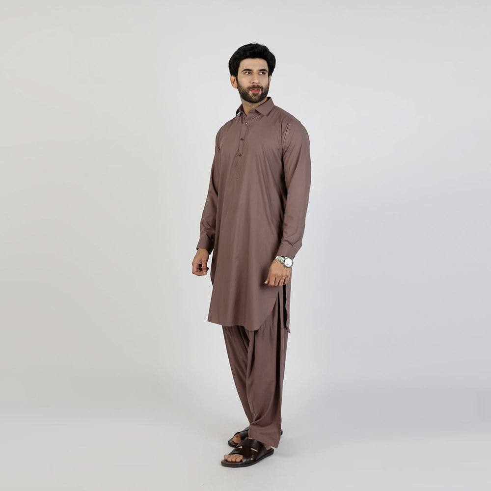 Eminent Men's Kameez Shalwar Plain Suit - Warm Grey, Men's Shalwar Kameez, Eminent, Chase Value