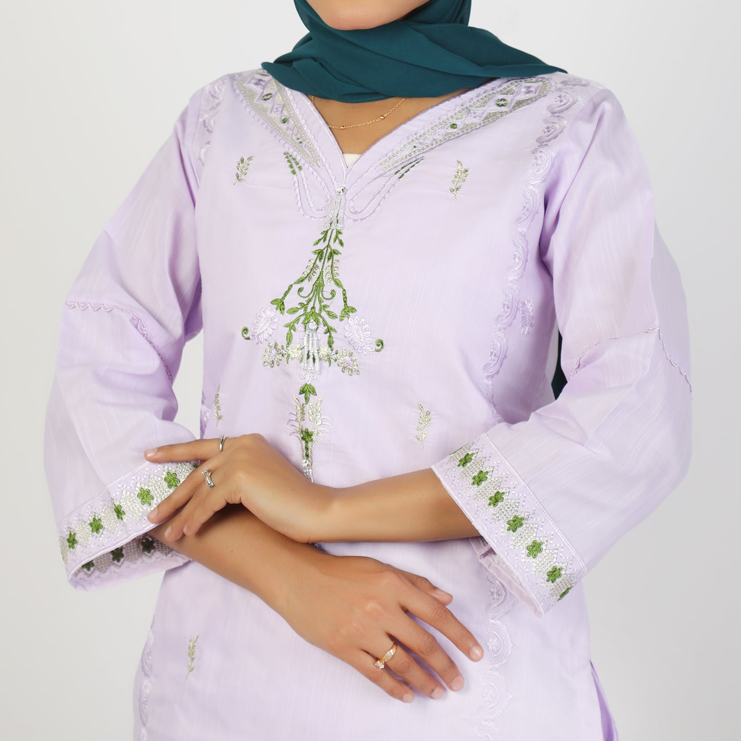 Women's Slub 2Pcs Suit - Light Purple, Women Shalwar Suits, Chase Value, Chase Value