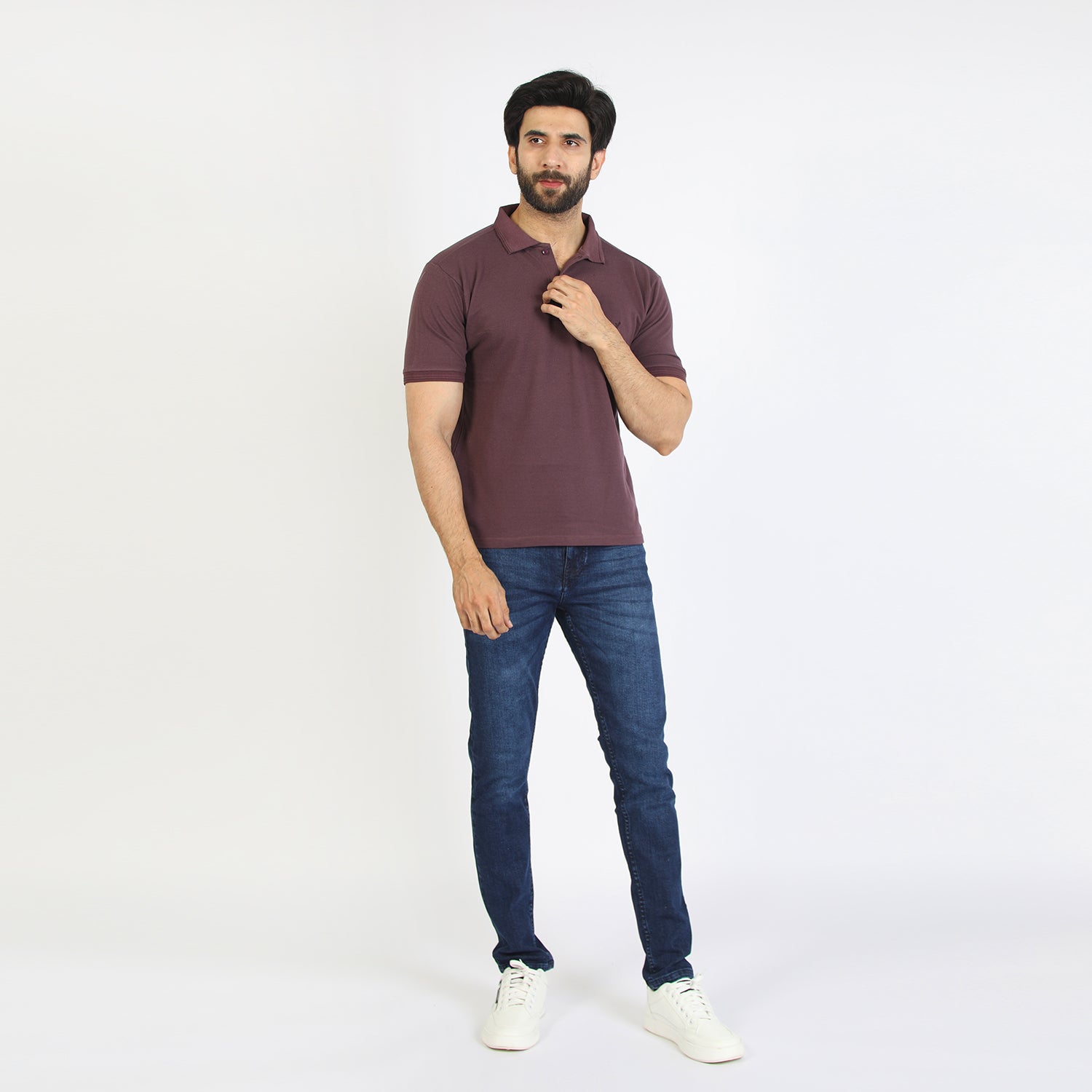 Men's Half Sleeves Polo T-Shirt - Maroon, Men's T-Shirts & Polos, Chase Value, Chase Value