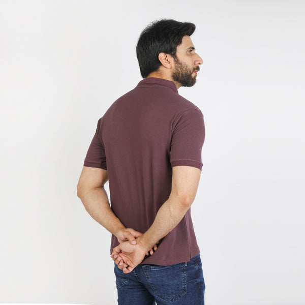 Men's Half Sleeves Polo T-Shirt - Maroon