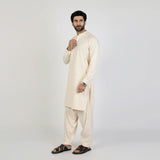 Eminent Men's Trim Fit Embrioded Shalwar Suit - Fawn, Men's Shalwar Kameez, Eminent, Chase Value