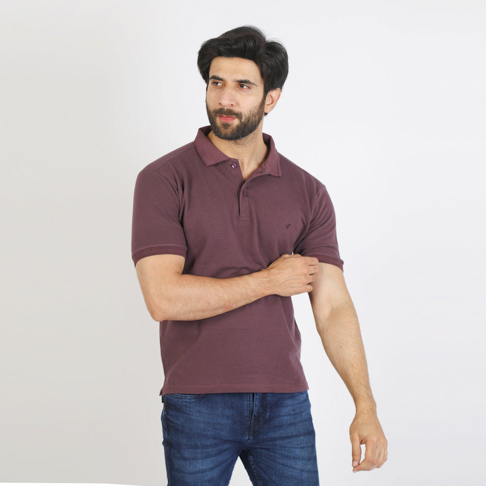 Men's Half Sleeves Polo T-Shirt - Maroon, Men's T-Shirts & Polos, Chase Value, Chase Value