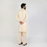 Eminent Men's Trim Fit Embrioded Shalwar Suit - Fawn, Men's Shalwar Kameez, Eminent, Chase Value