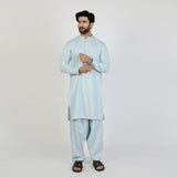 Eminent Men's Trim Fit Embrioded Shalwar Suit - Sky Blue, Men's Shalwar Kameez, Eminent, Chase Value