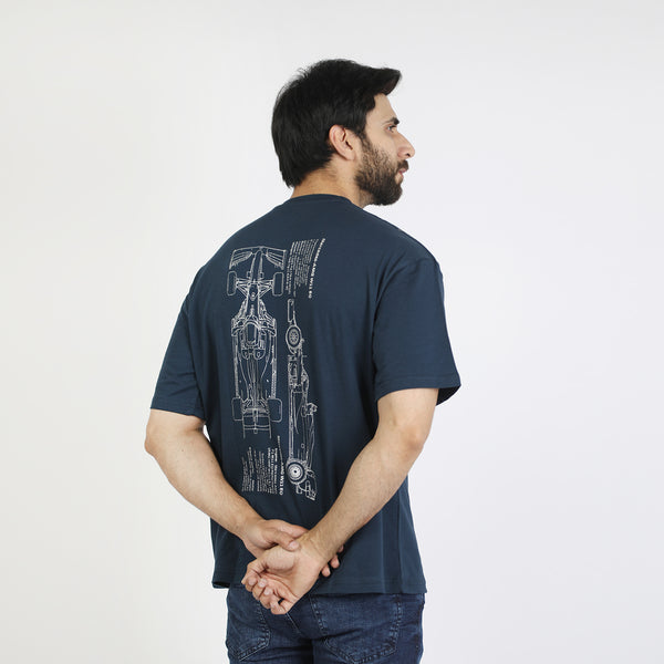Eminent Men's Half Sleeves T-Shirt - Navy Blue