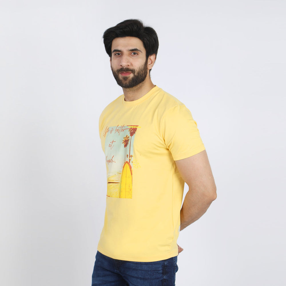 Eminent Men's Half Sleeves T-Shirt - Yellow, Men's T-Shirts & Polos, Eminent, Chase Value
