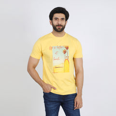 Eminent Men's Half Sleeves T-Shirt - Yellow