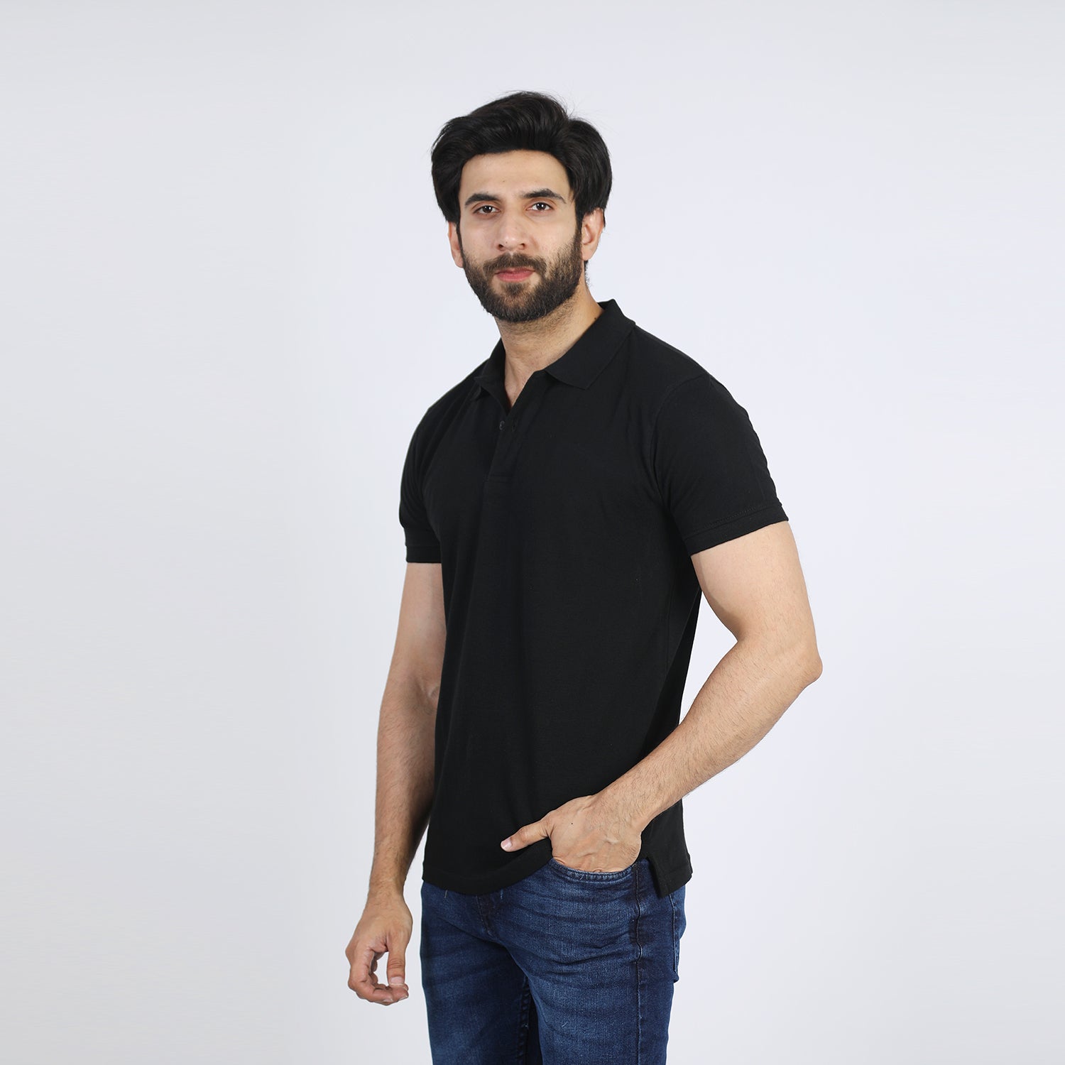 Eminent Men's Half Sleeves Polo T-Shirt - Black, Men's T-Shirts & Polos, Eminent, Chase Value
