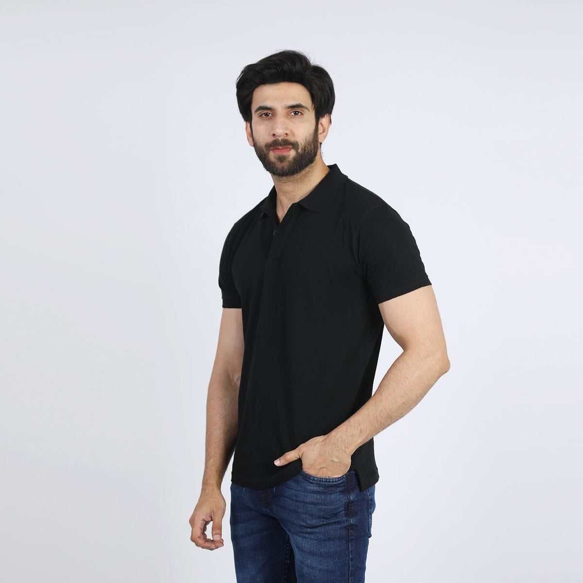 Eminent Men's Half Sleeves Polo T-Shirt - Black, Men's T-Shirts & Polos, Eminent, Chase Value