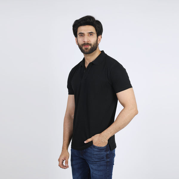 Eminent Men's Half Sleeves Polo T-Shirt - Black