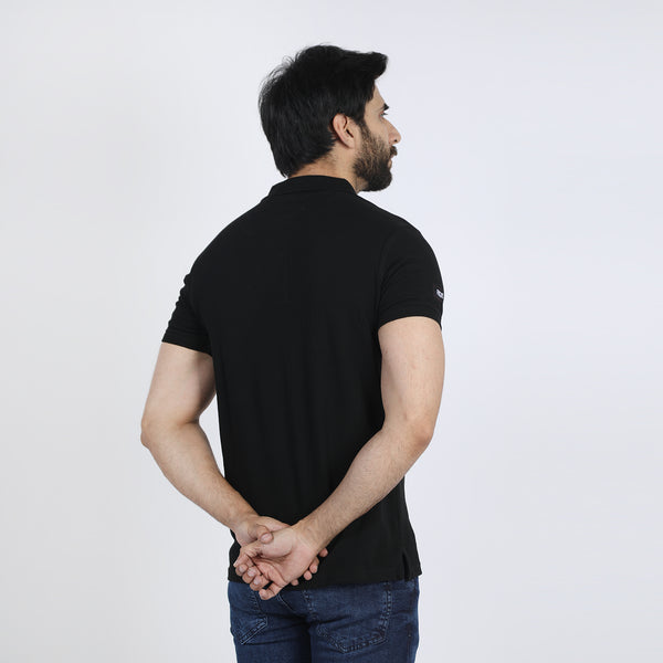 Eminent Men's Half Sleeves Polo T-Shirt - Black