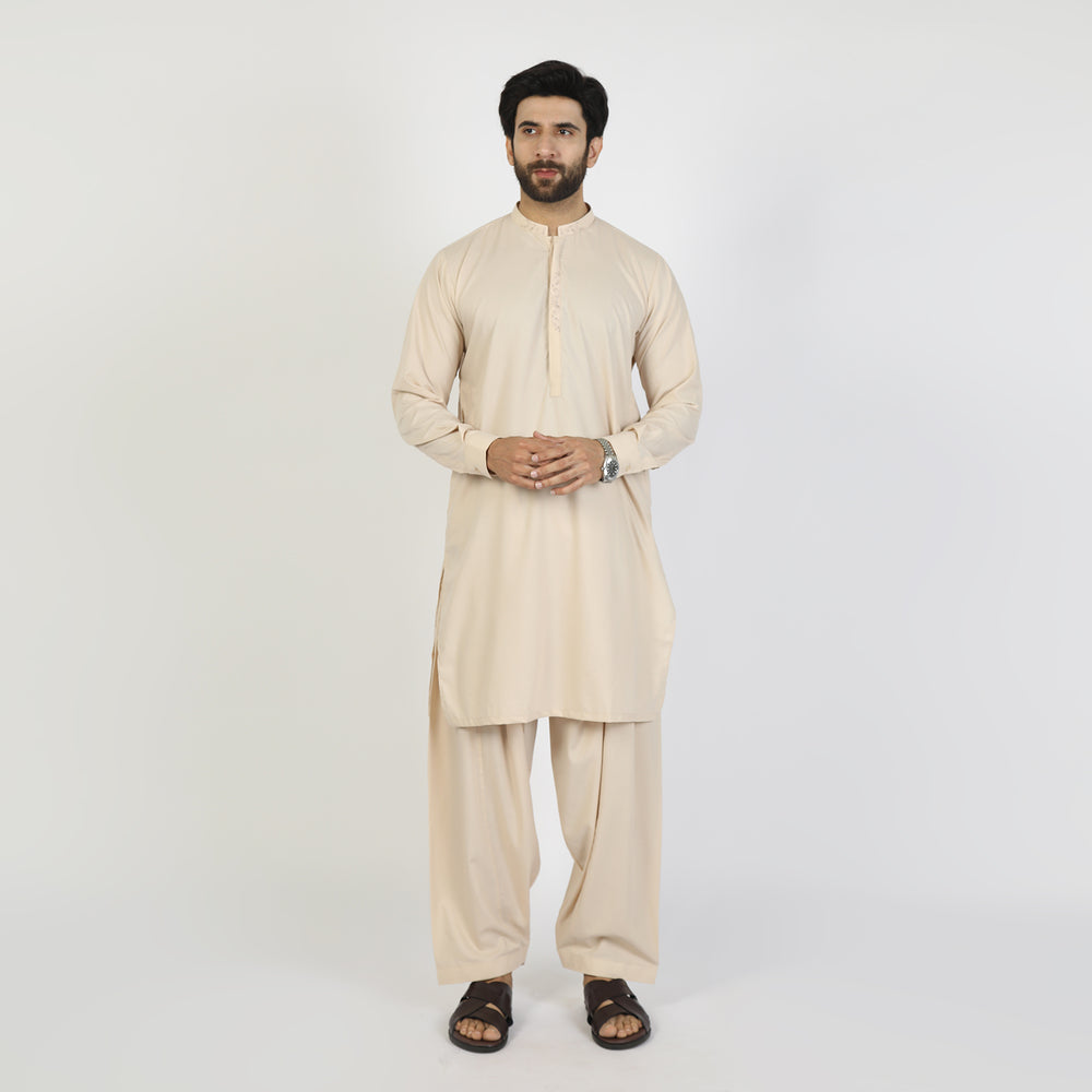 Eminent Men's Embroidered Shalwar Suit - Cream, Men's Shalwar Kameez, Eminent, Chase Value