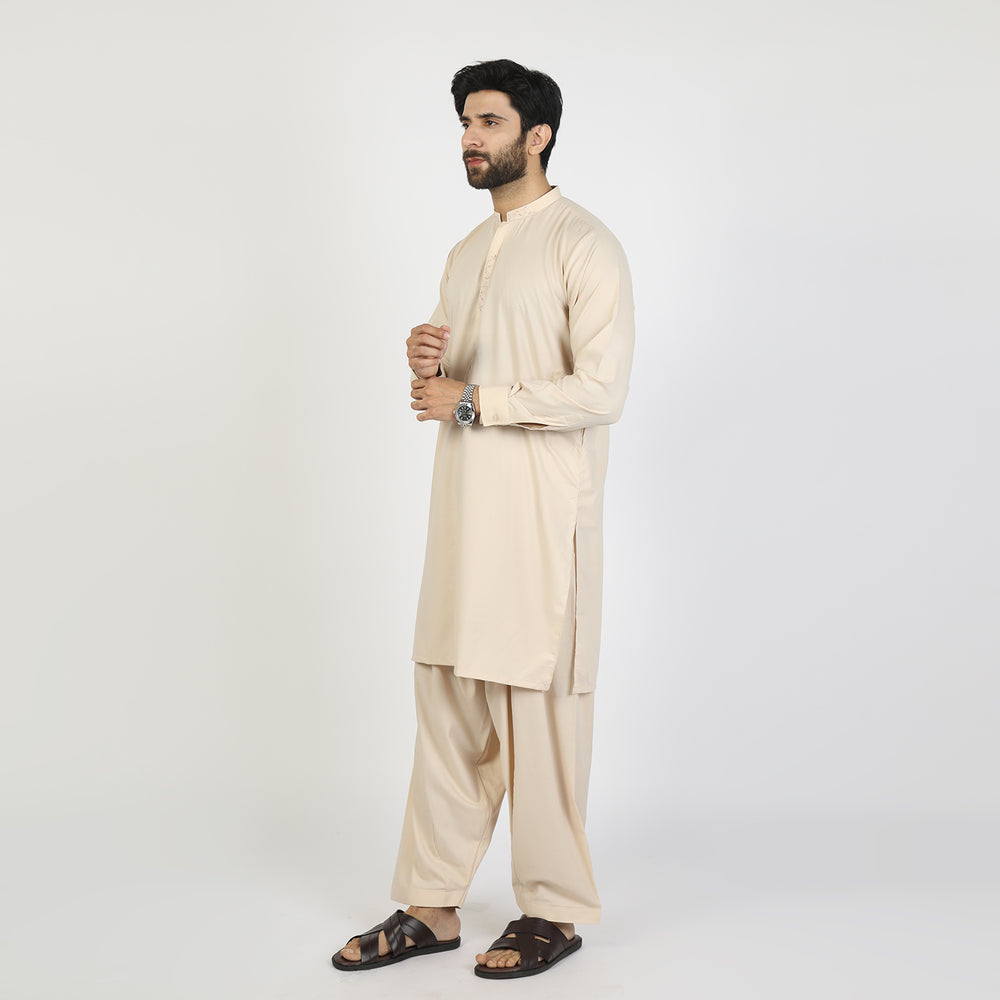 Eminent Men's Embroidered Shalwar Suit - Cream, Men's Shalwar Kameez, Eminent, Chase Value