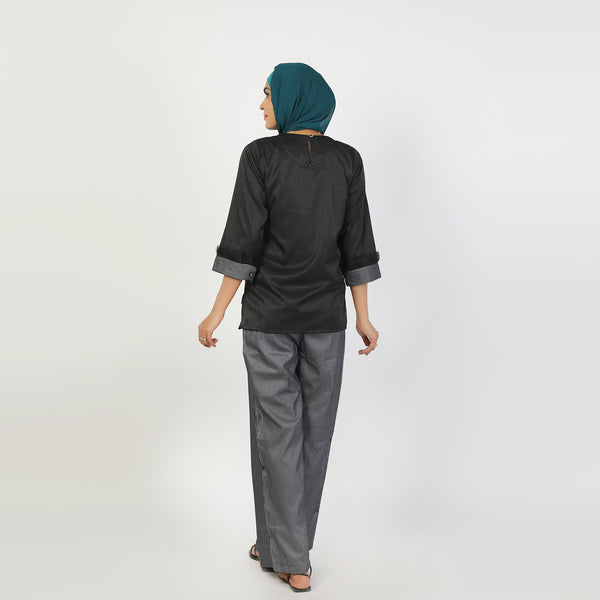 Eminent Women's Silk Co-Ord Suit - Black