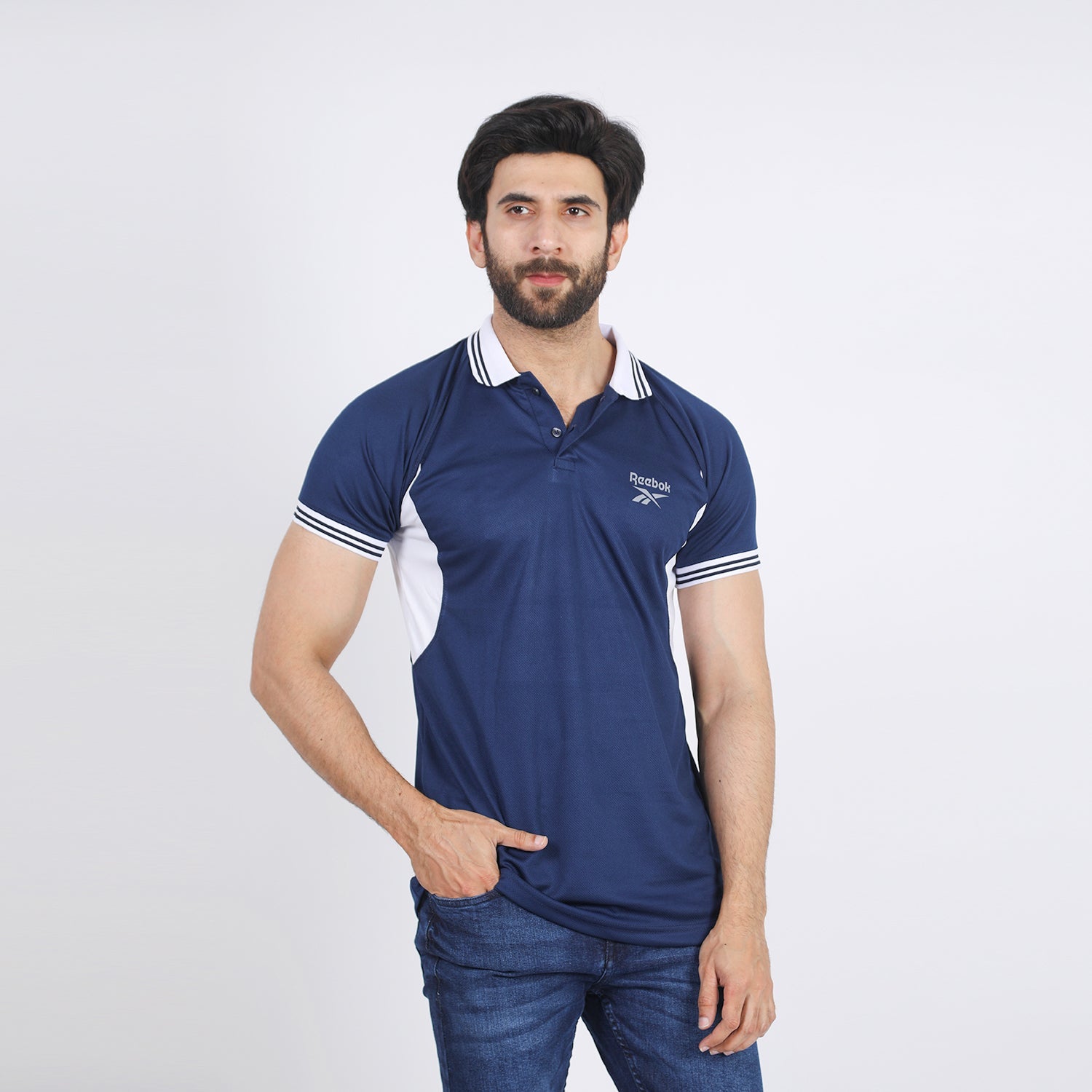 Men's Half Sleeves Polo T-Shirt - Navy Blue, Men's T-Shirts & Polos, Chase Value, Chase Value