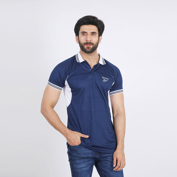 Men's Half Sleeves Polo T-Shirt - Navy Blue