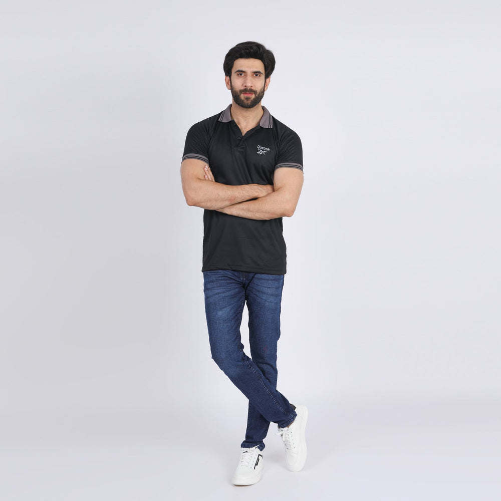 Men's Half Sleeves Polo T-Shirt - Black, Men's T-Shirts & Polos, Chase Value, Chase Value