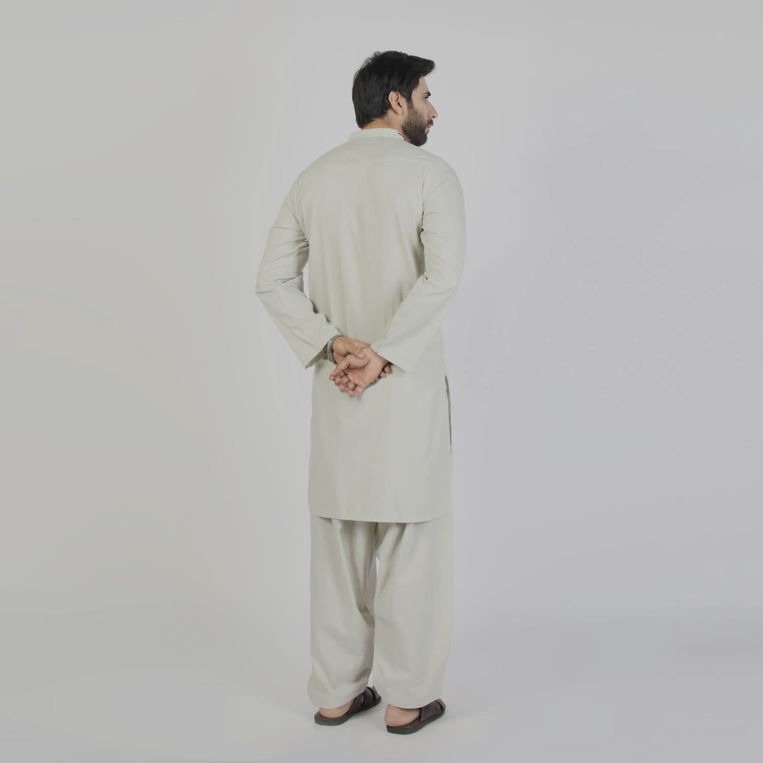 Men's Slim Fit Shalwar Suit - Pista, Men's Shalwar Kameez, Chase Value, Chase Value