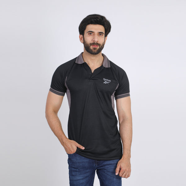 Men's Half Sleeves Polo T-Shirt - Black