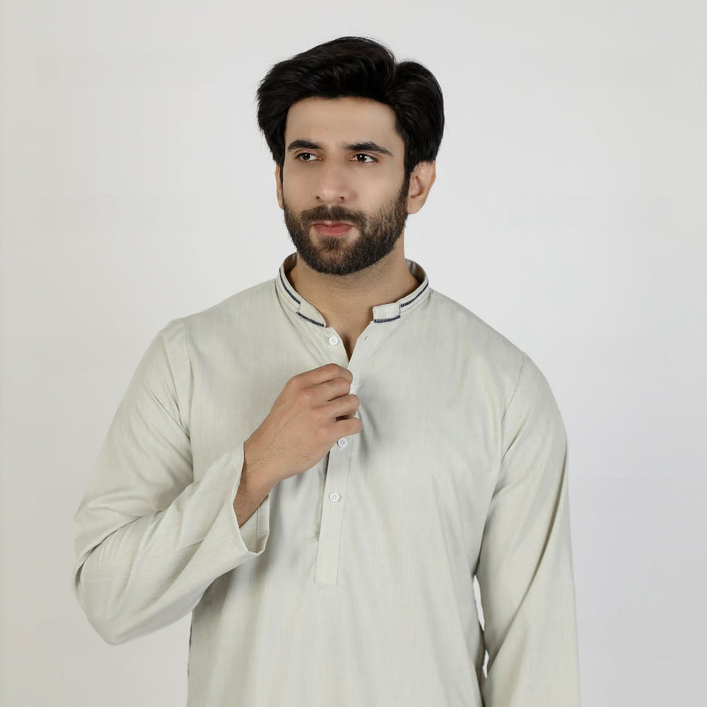 Men's Slim Fit Shalwar Suit - Pista, Men's Shalwar Kameez, Chase Value, Chase Value