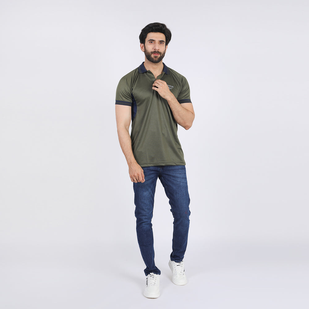 Men's Half Sleeves Polo T-Shirt - Green, Men's T-Shirts & Polos, Chase Value, Chase Value