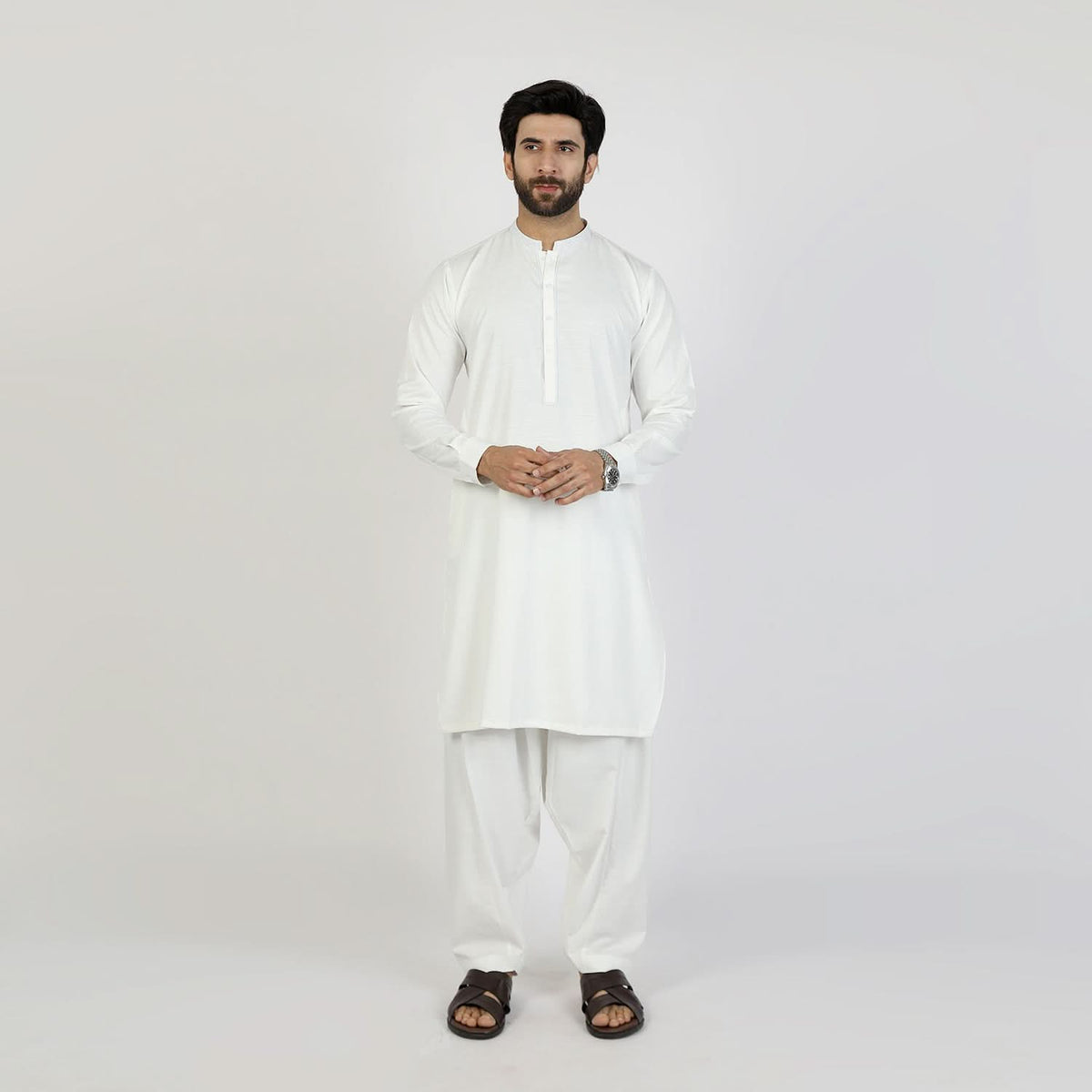 Eminent Men's Kurta Pajama Fancy Suit - White, Men's Shalwar Kameez, Eminent, Chase Value