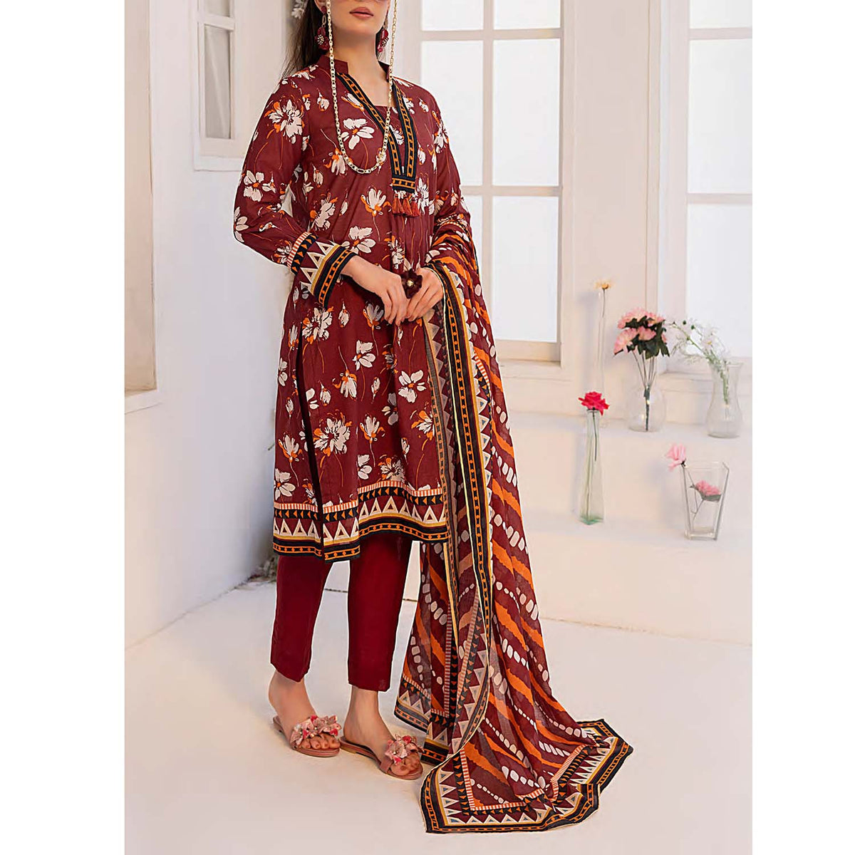 SANA & SARA ESHAAL By Salitex Lawn Printed Unstitched 3Pcs Suit - 83, Women, 3Pcs Shalwar Suit, Salitex, Chase Value
