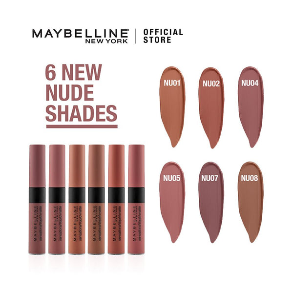 Maybelline Color Sensational Liquid Matte Nu02 Strip It Off, Lipstick, Maybelline, Chase Value