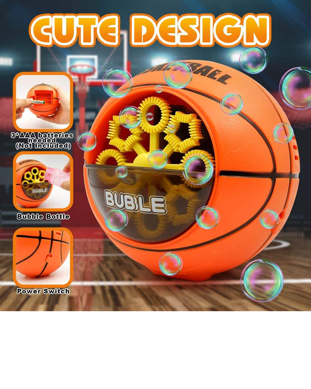 Basketball Bubble Gun 460Ml
