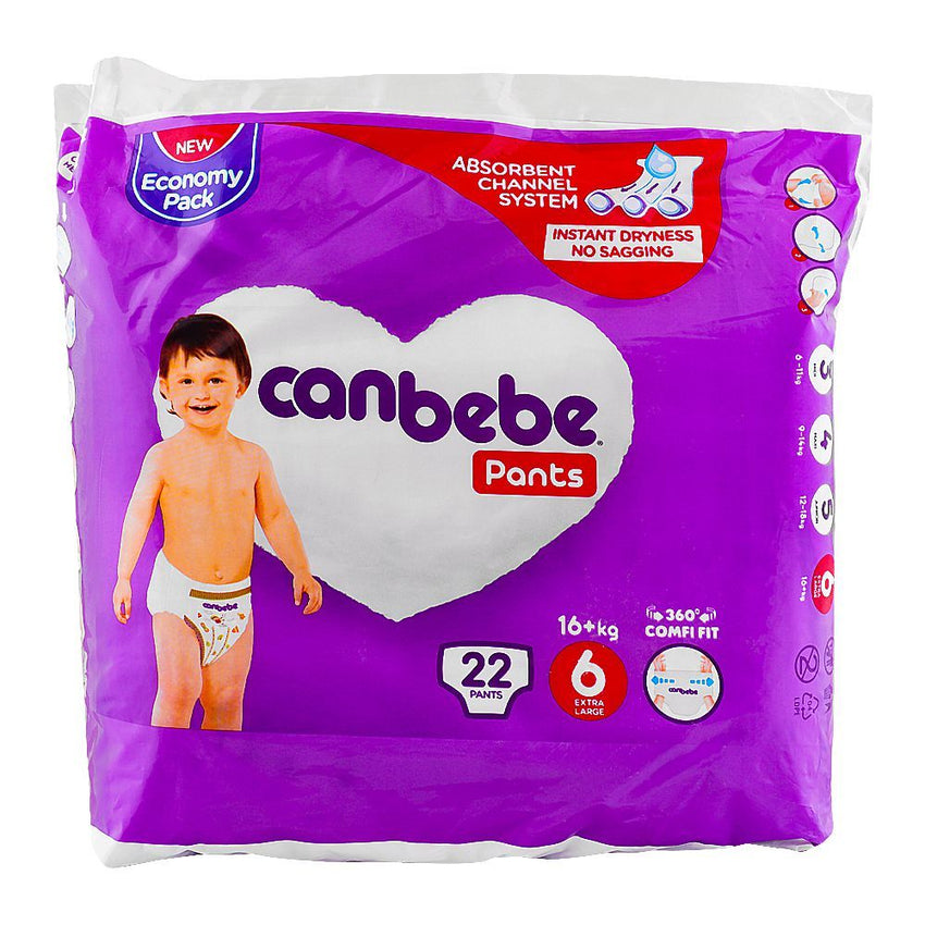 Canbebe Pants Economy Pack 16+Kg 6 Extra Large Pack Of 22, Diapers & Wipes, Canbebe, Chase Value