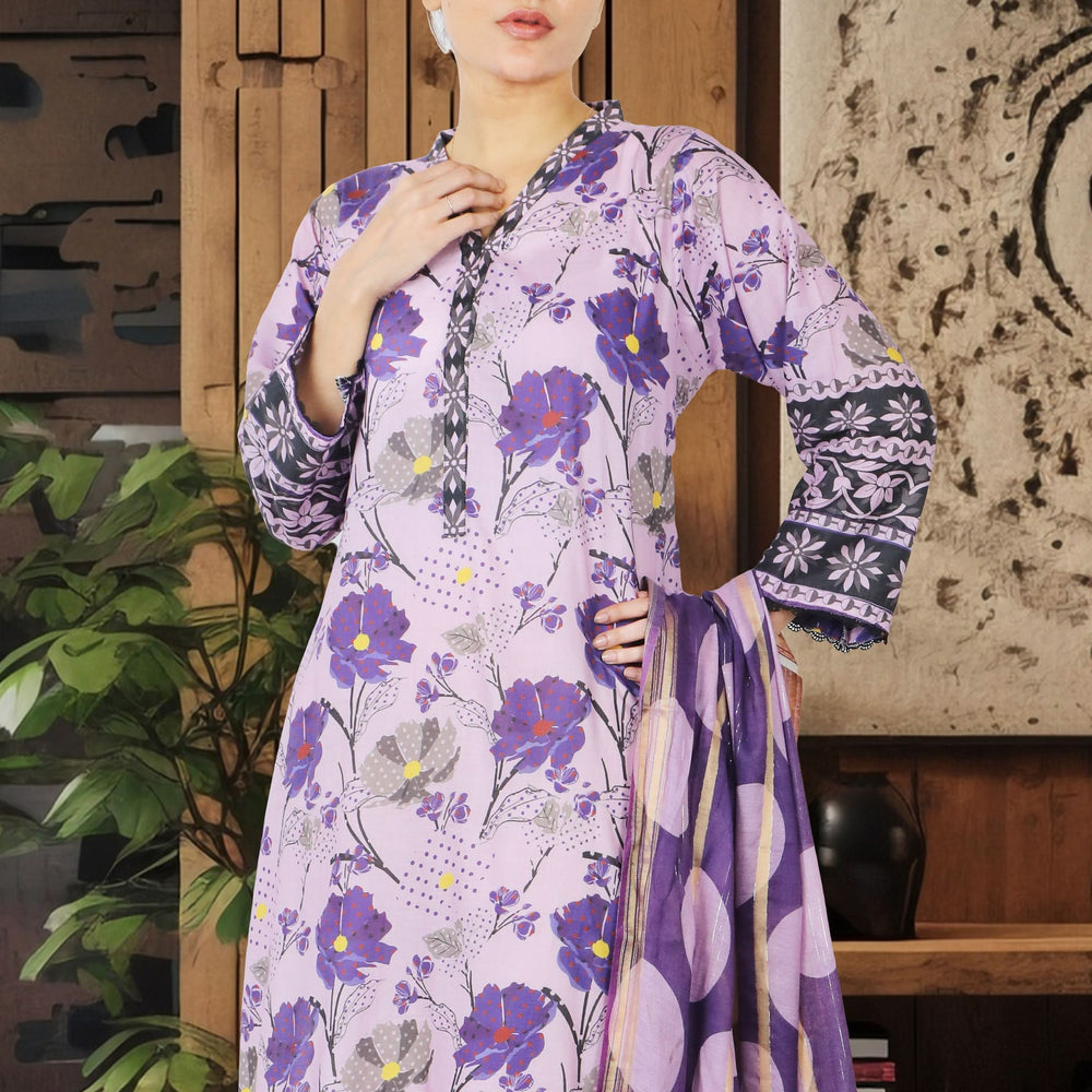 Valuable Cotton Digital Unstitched 3Pcs Suit - 6, Women, 3Pcs Shalwar Suit, Chase Value, Chase Value