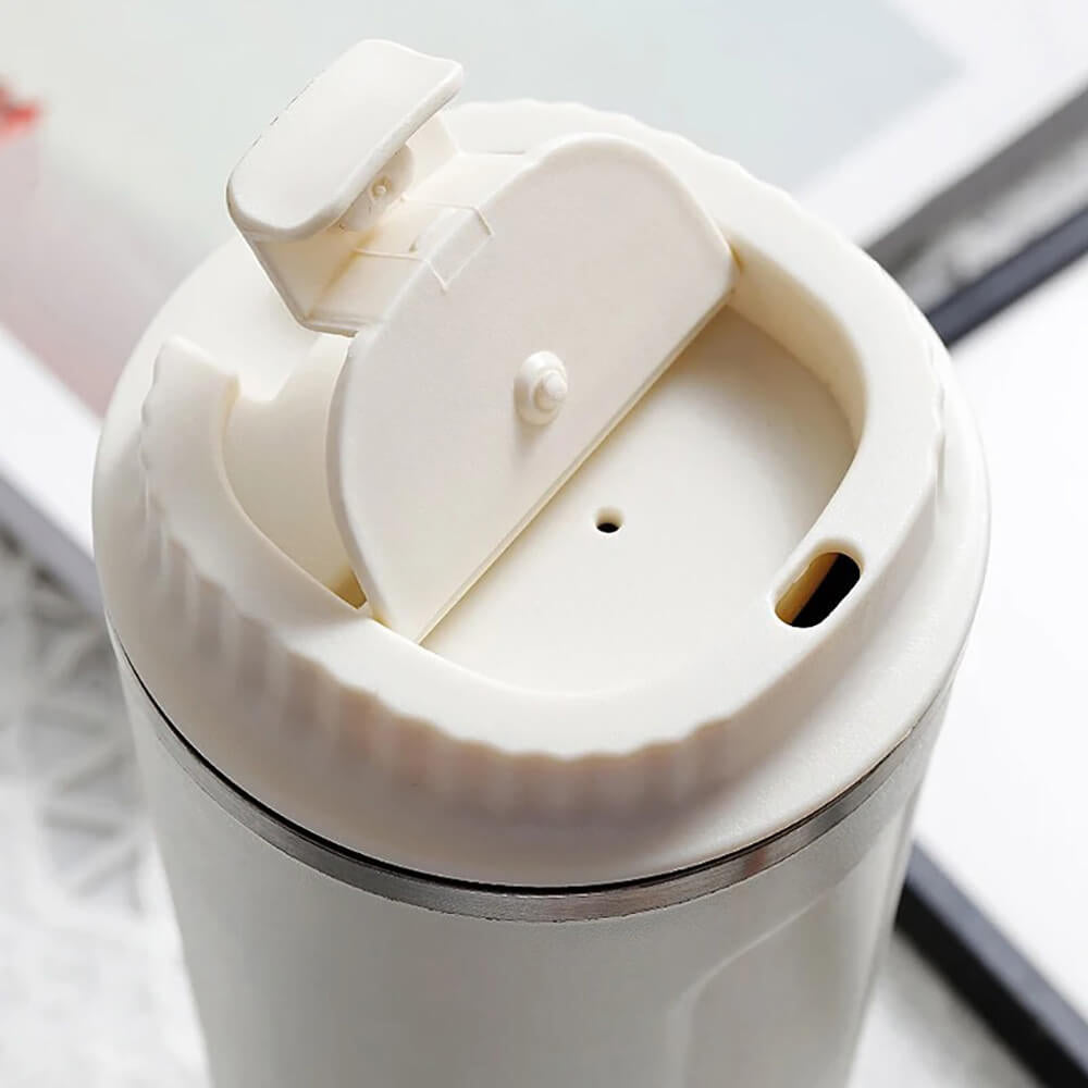 Stainless Steel Vacuum Temperature Coffee Mug - Off White, Water Bottle, Chase Value, Chase Value