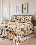 Printed Cotton Double Bed Sheets - 3 Pcs - 94 x 98 Inch