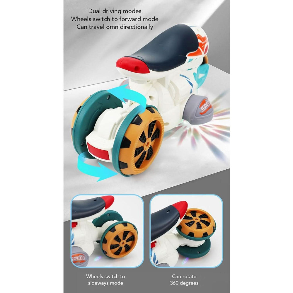 Battery Operated  Drift Motor With Light & Music - White, Non-Remote Control, Chase Value, Chase Value