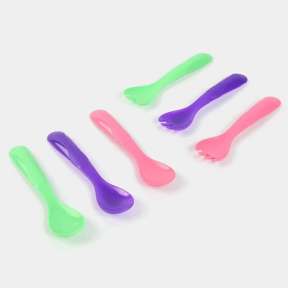Spoon And Fork Pack of 6 - Multi Color, Spoons & Forks, Chase Value, Chase Value