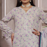 VS AIZA & MOMINA Printed Chikankari Embroidered Unstitched 3Pcs Suit - 166, Women, 3Pcs Shalwar Suit, VS Textile, Chase Value