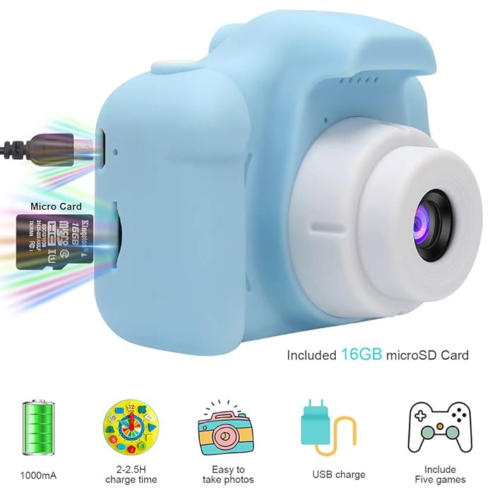 Cute Toy Camera for Kids Fun Easy Selfie Camera with Filters and