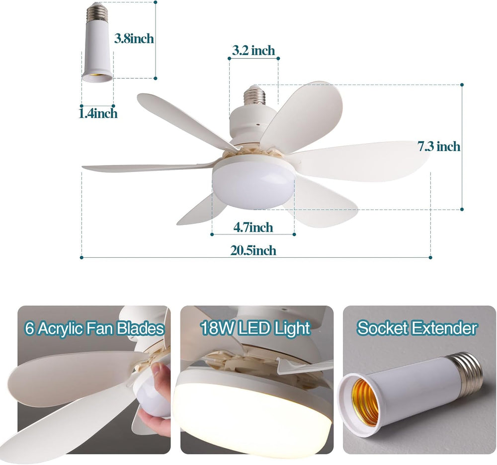 6-Blade Fan with Remote Control, Rechargeable Fan, Chase Value, Chase Value